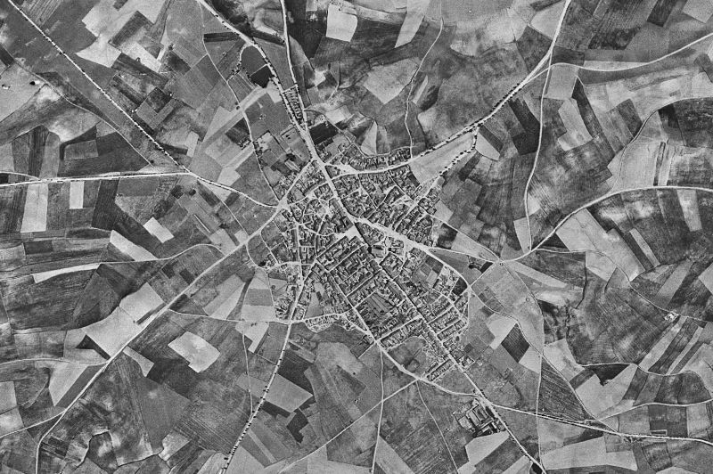 Ortofoto de 1956-1957 del núcleo de La Seca