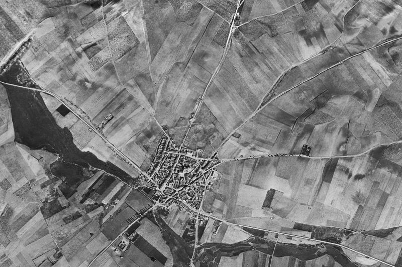 Ortofoto de 1956-1957 del núcleo de Serrada