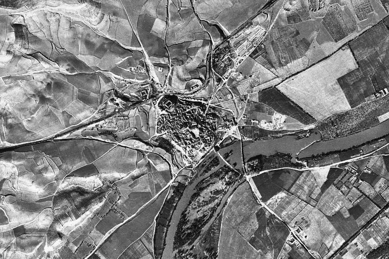 Ortofoto de 1956-1957 del núcleo de Simancas