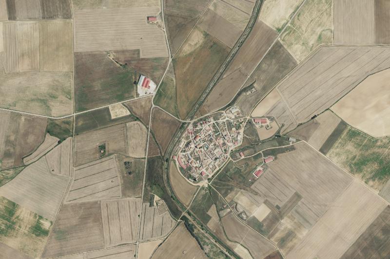 Ortofoto actual del núcleo de Tamariz de Campos