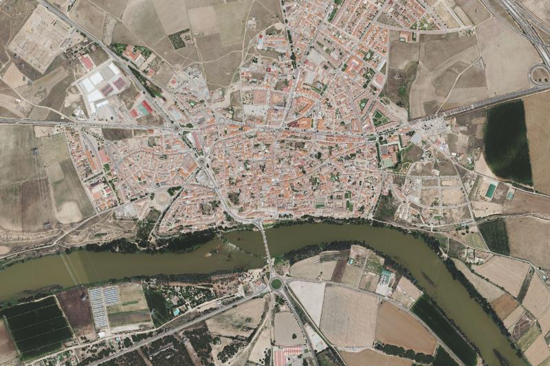 Ortofoto actual del núcleo de Tordesillas