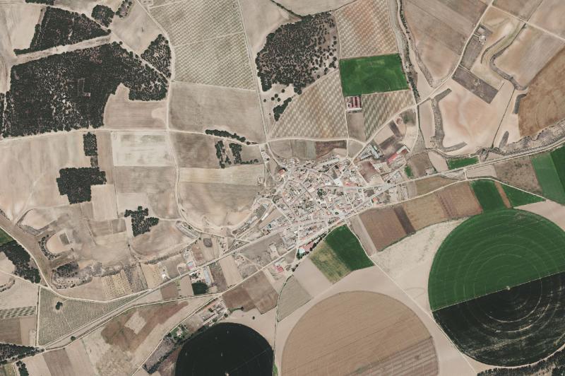Ortofoto actual del núcleo de Torrecilla de la Abadesa