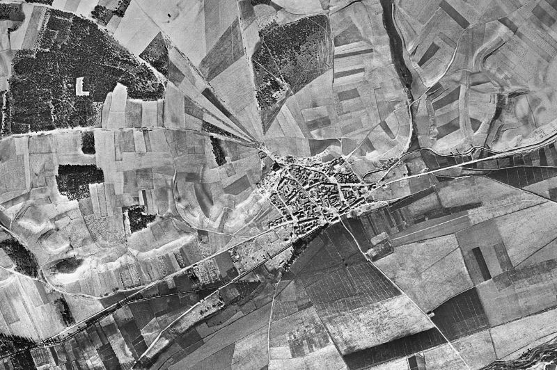 Ortofoto de 1956-1957 del núcleo de Torrecilla de la Abadesa