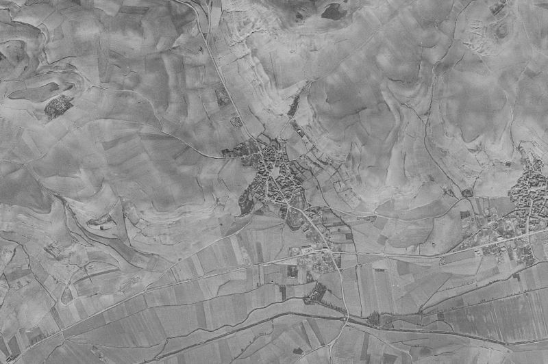 Ortofoto de 1956-1957 del núcleo de Torre de Esgueva