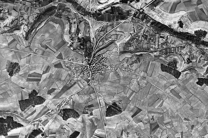 Ortofoto de 1956-1957 del núcleo de Torrescárcela