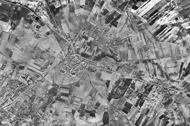 Ortofoto de 1956-1957 del núcleo de Traspinedo