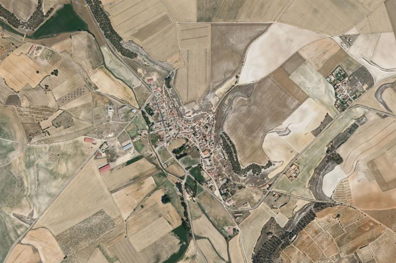 Ortofoto actual del núcleo de Trigueros del Valle