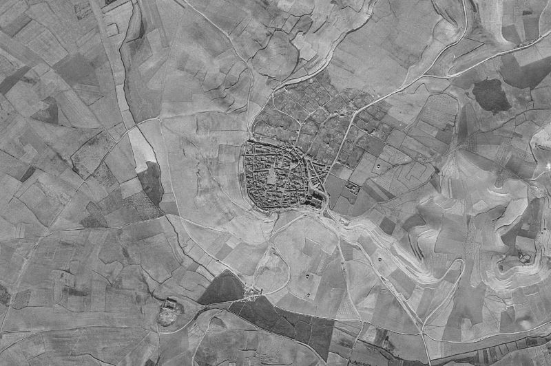 Ortofoto de 1956-1957 del núcleo de Urueña