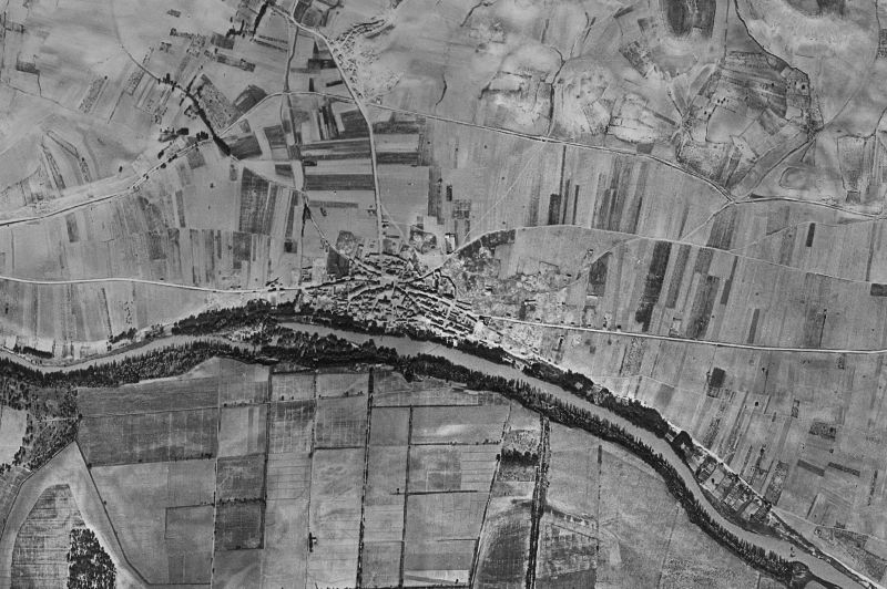 Ortofoto de 1956-1957 del núcleo de Valbuena de Duero