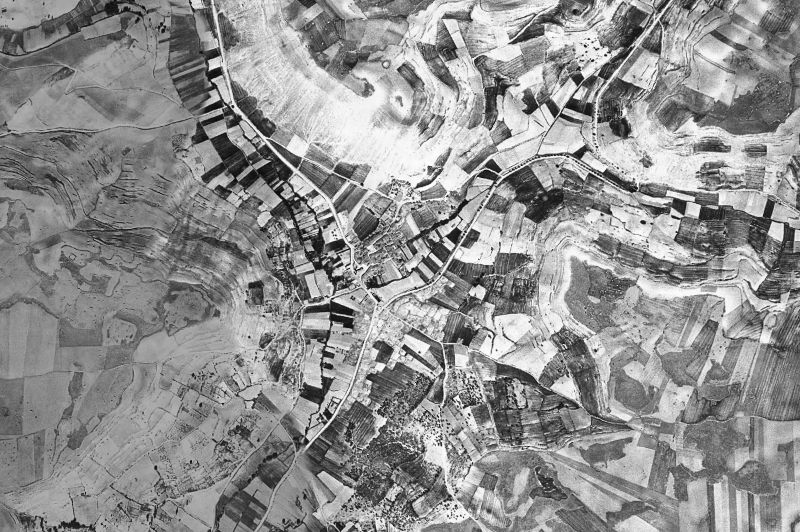 Ortofoto de 1956-1957 del núcleo de Valdearcos de la Vega