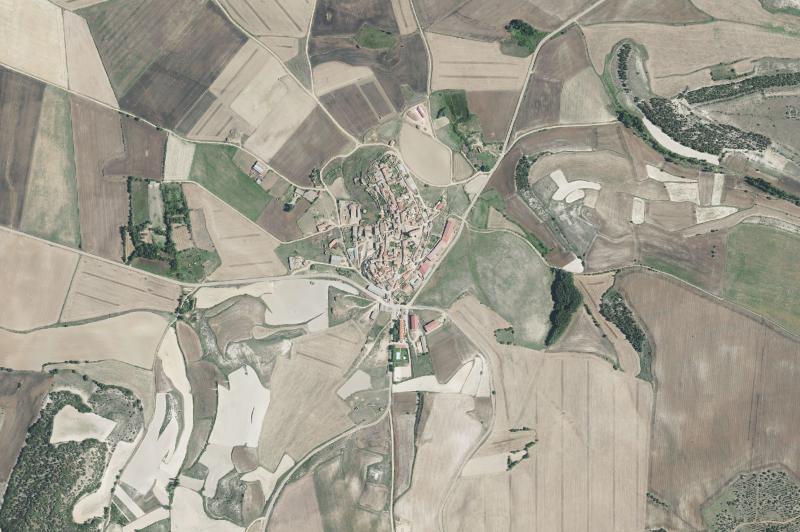 Ortofoto actual del núcleo de Valdenebro de los Valles