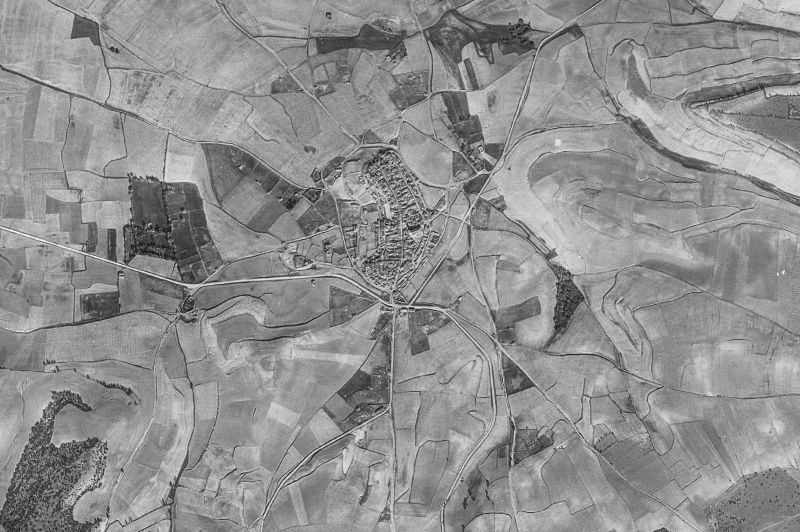 Ortofoto de 1956-1957 del núcleo de Valdenebro de los Valles