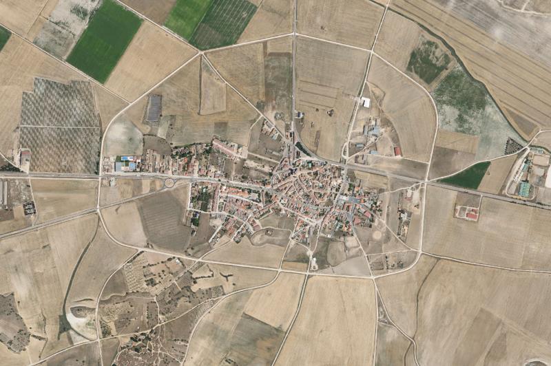 Ortofoto actual del núcleo de Valoria la Buena
