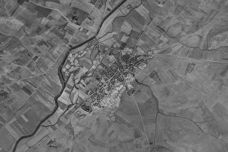 Ortofoto de 1956-1957 del núcleo de Vega de Ruiponce