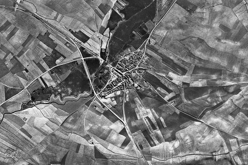 Ortofoto de 1956-1957 del núcleo de Vega de Valdetronco