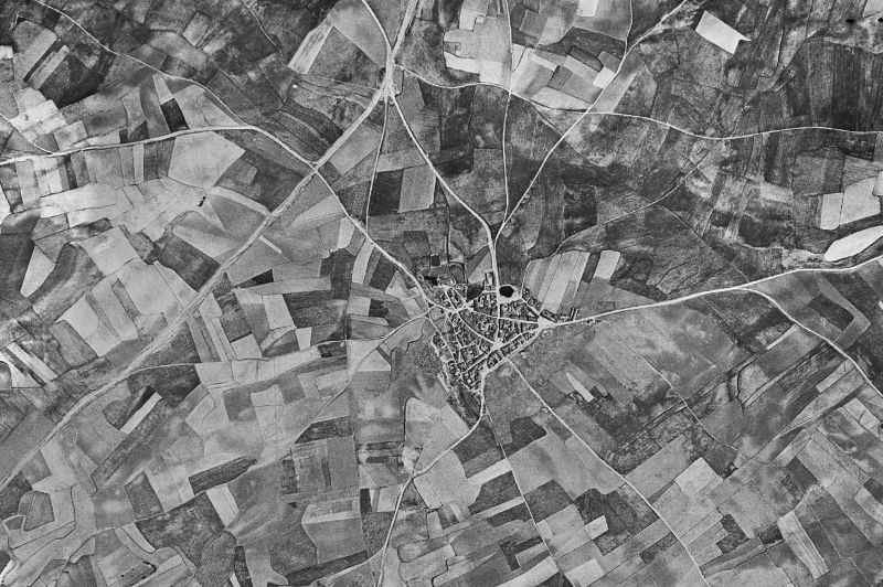 Ortofoto de 1956-1957 del núcleo de Ventosa de la Cuesta