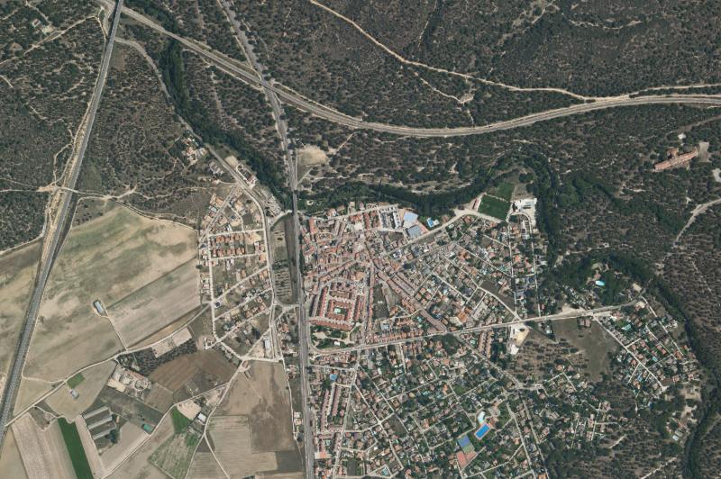 Ortofoto actual del núcleo de Viana de Cega