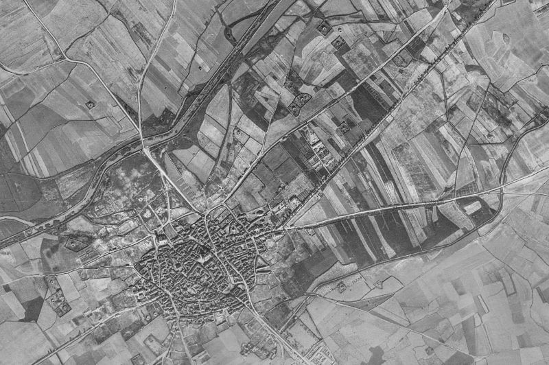 Ortofoto de 1956-1957 del núcleo de Villabrágima