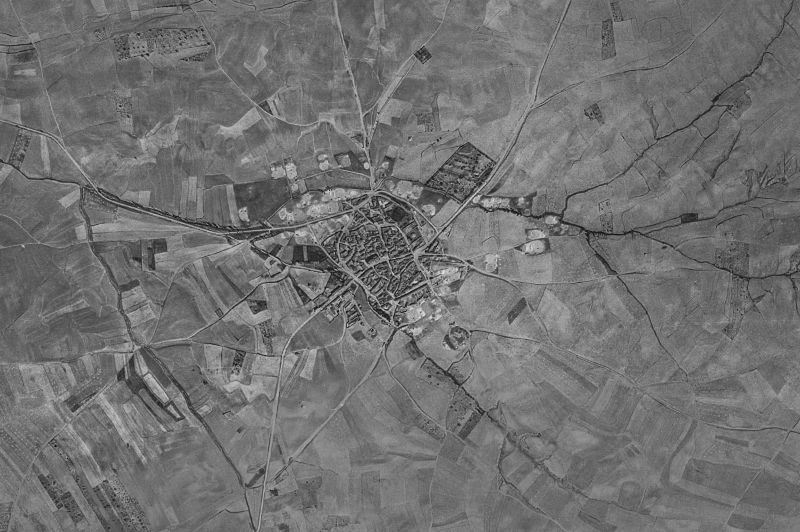 Ortofoto de 1956-1957 del núcleo de Villacarralón