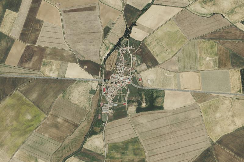 Ortofoto actual del núcleo de Villacid de Campos