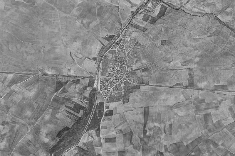 Ortofoto de 1956-1957 del núcleo de Villacid de Campos