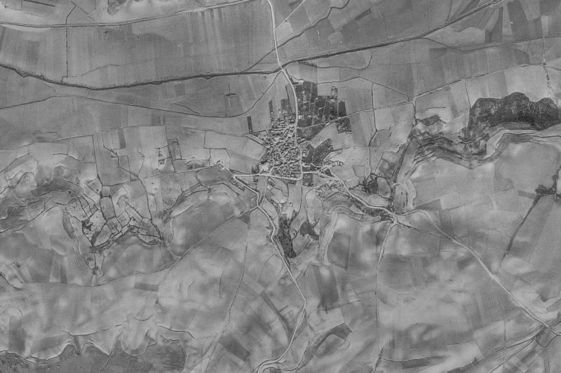 Ortofoto de 1956-1957 del núcleo de Villaco