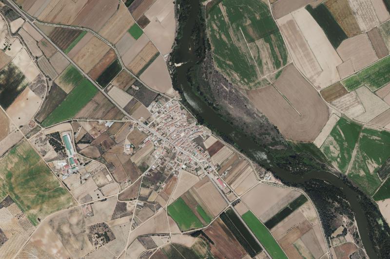 Ortofoto actual del núcleo de Villafranca de Duero