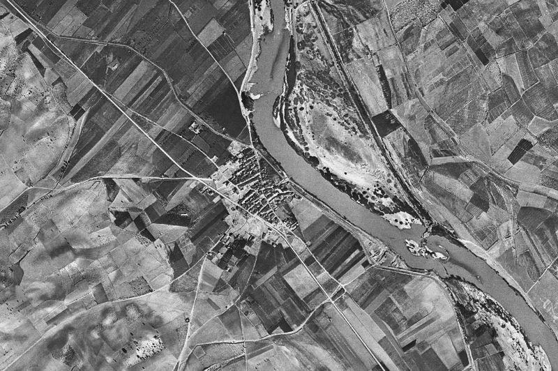 Ortofoto de 1956-1957 del núcleo de Villafranca de Duero