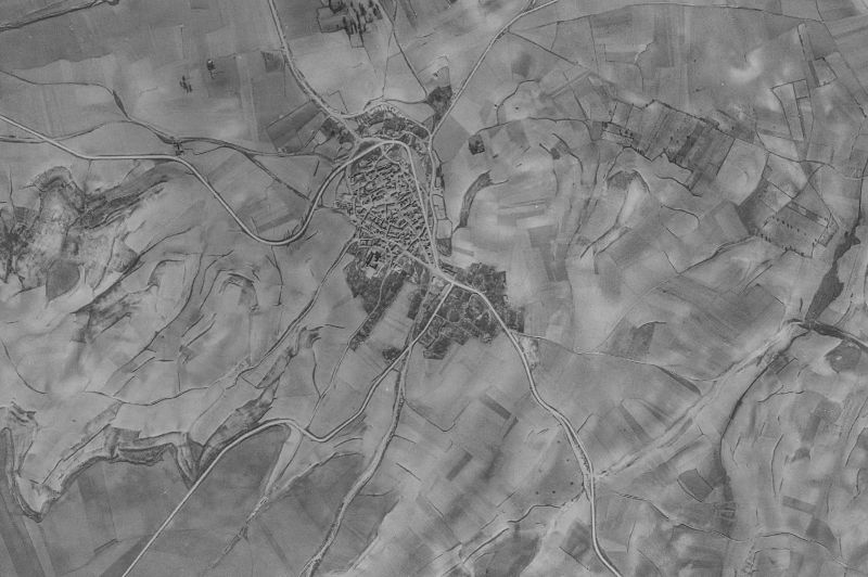Ortofoto de 1956-1957 del núcleo de Villafuerte