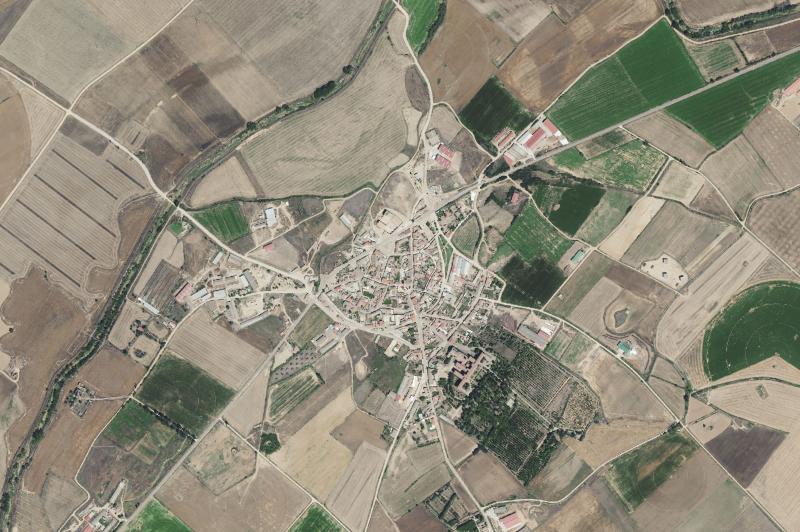 Ortofoto actual del núcleo de Villagarcía de Campos