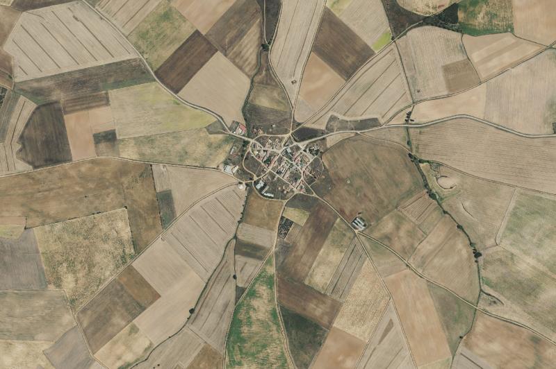 Ortofoto actual del núcleo de Villalán de Campos