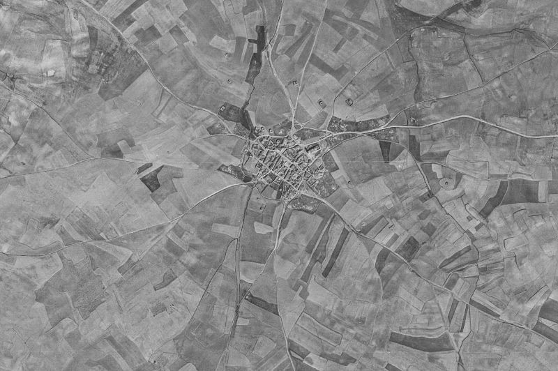 Ortofoto de 1956-1957 del núcleo de Villalán de Campos
