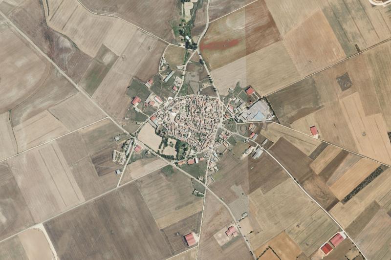 Ortofoto actual del núcleo de Villalba de los Alcores