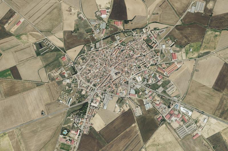 Ortofoto actual del núcleo de Villalón de Campos