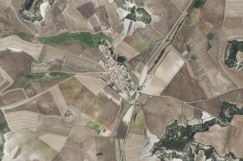 Ortofoto actual del núcleo de Villán de Tordesillas