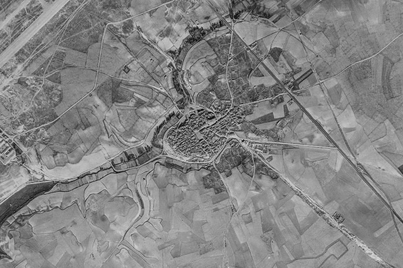 Ortofoto de 1956-1957 del núcleo de Villanubla