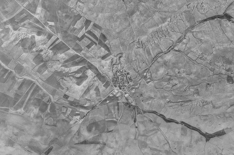 Ortofoto de 1956-1957 del núcleo de Villanueva de la Condesa