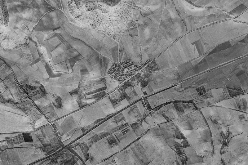 Ortofoto de 1956-1957 del núcleo de Villanueva de los Infantes