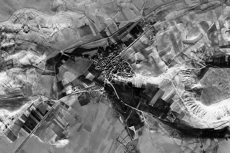 Ortofoto de 1956-1957 del núcleo de Villavaquerín