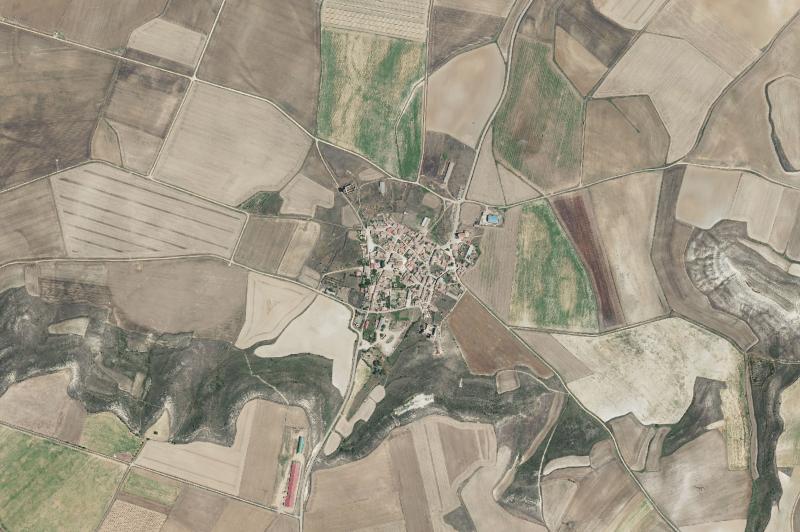 Ortofoto actual del núcleo de Villavellid