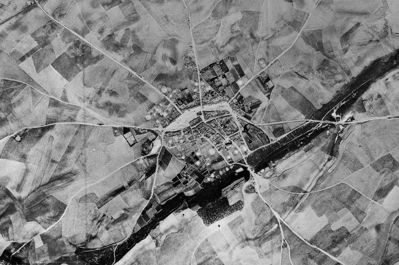 Ortofoto de 1956-1957 del núcleo de Villaverde de Medina