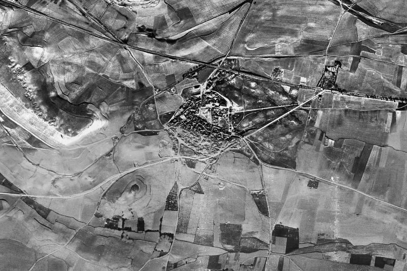 Ortofoto de 1956-1957 del núcleo de Zaratán