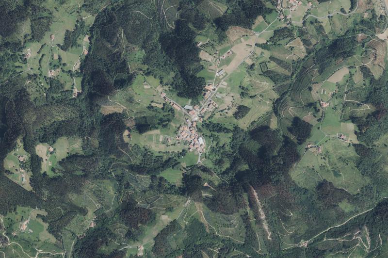 Ortofoto actual del núcleo de Amoroto