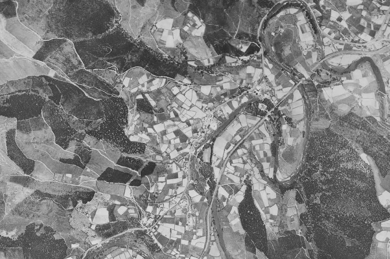 Ortofoto de 1956-1957 del núcleo de Arrankudiaga-Zollo