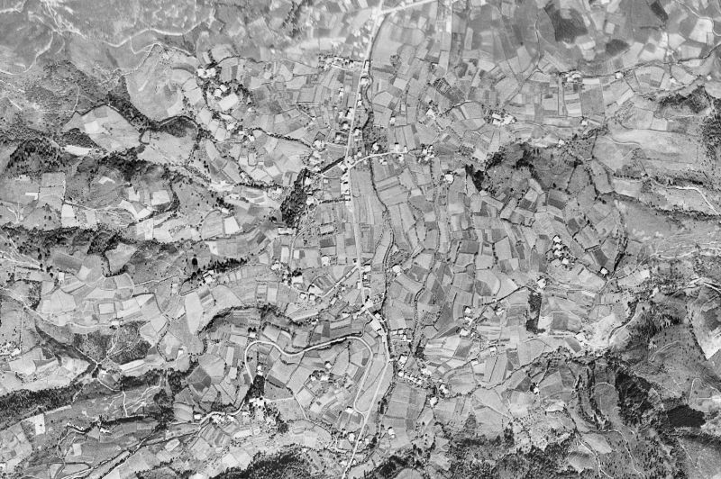 Ortofoto de 1956-1957 del núcleo de Bakio