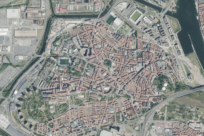 Ortofoto actual del núcleo de Barakaldo