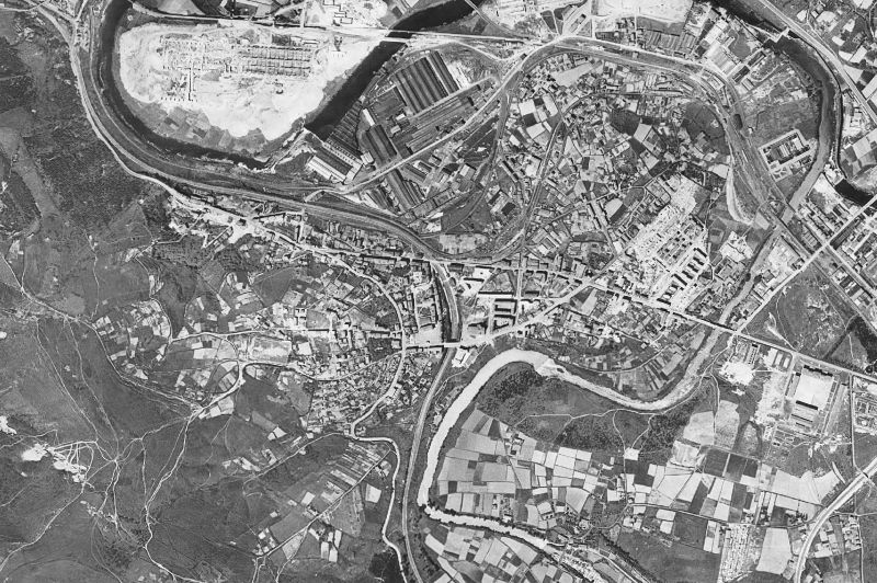 Ortofoto de 1956-1957 del núcleo de Basauri