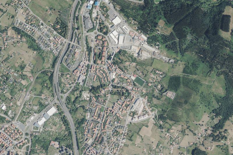 Ortofoto actual del núcleo de Berango
