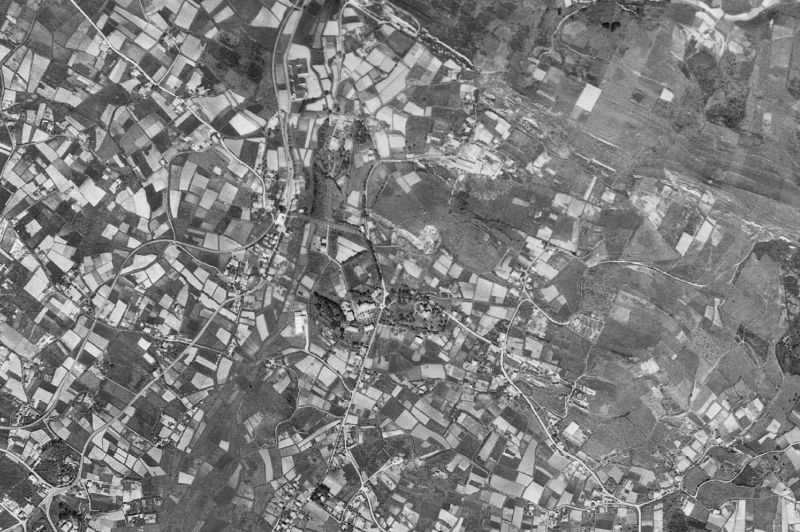 Ortofoto de 1956-1957 del núcleo de Berango