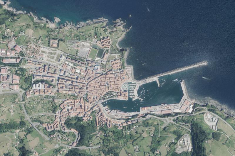 Ortofoto actual del núcleo de Bermeo